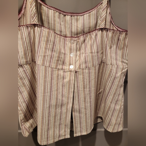 TORRID Pinstripe Open Back Tank Top Size 1 - Picture 6 of 12